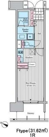 クロスレジデンス東十条の物件間取画像